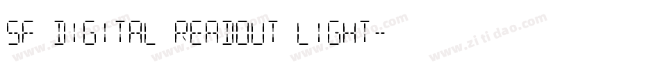 SF Digital Readout Light字体转换